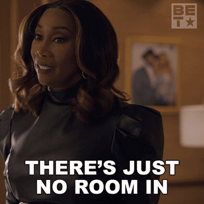 Woman Saying There's Just No Room In GIF