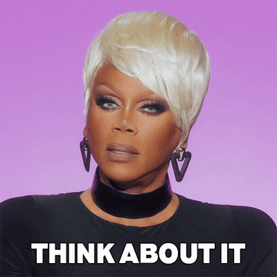 Woman Saying Think About It GIF