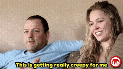 Woman Saying This Is Getting Creepy GIF
