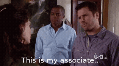 Woman Saying This Is My Associate GIF