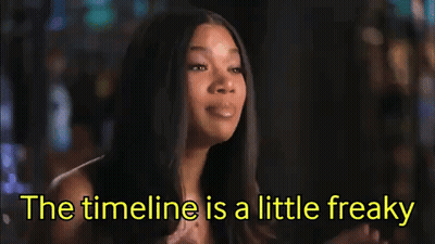 Woman Saying Timeline Is Freaky GIF