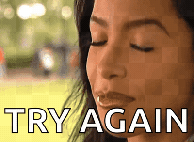 Woman Saying Try Again GIF
