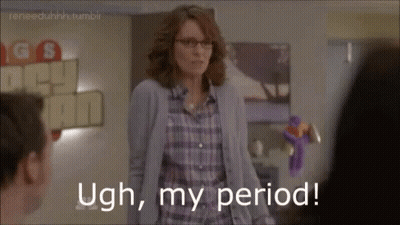 Woman Saying Ugh My Period GIF