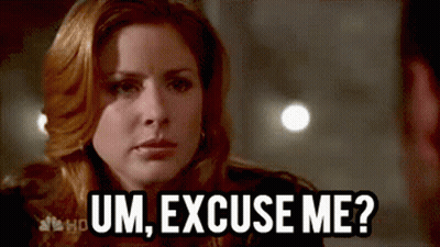 Woman Saying Um Excuse Me GIF