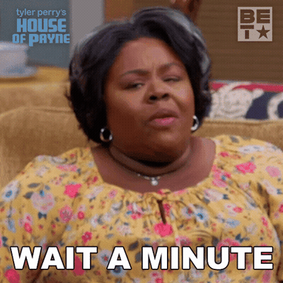 Woman Saying Wait A Minute GIF