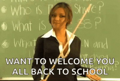 Woman Saying Want To Welcome You All Back To School GIF