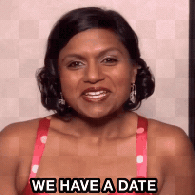 Woman Saying We Have A Date In Red Polka Dot Bra GIF