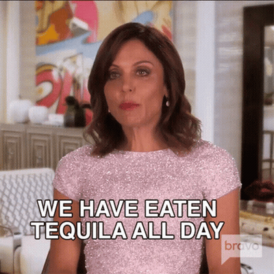 Woman Saying We Have Eaten Tequila All Day GIF
