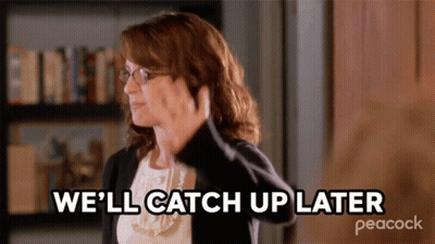 Woman Saying We'll Catch Up Later GIF