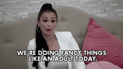 Woman Saying We're Doing Fancy Things Like Adult Today GIF
