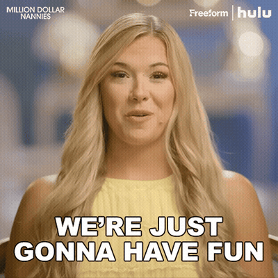 Woman Saying We're Just Gonna Have Fun GIF