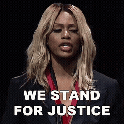 Woman Saying We Stand For Justice In Speech GIF