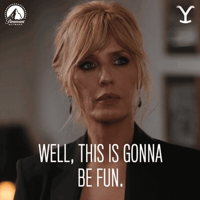 Woman Saying Well This Is Gonna Be Fun GIF