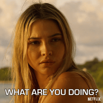 Woman Saying What Are You Doing GIF
