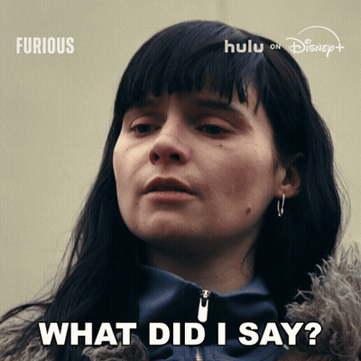 Woman Saying What Did I Say In Front Of Disney Advertisement GIF