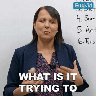 Woman Saying What Is It Trying To At Whiteboard GIF