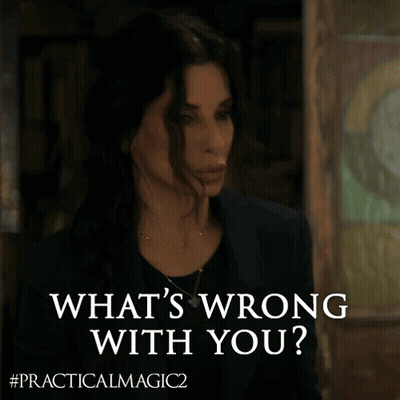 Woman Saying What's Wrong With You In Front Of Picture GIF