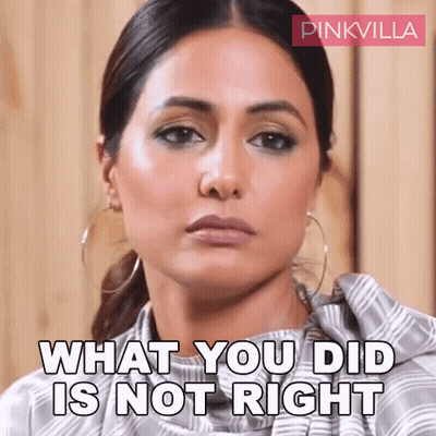 Woman Saying What You Did Is Not Right GIF