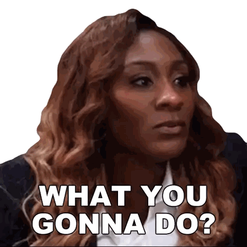 Woman Saying What You Gonna Do Sticker