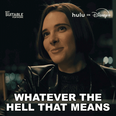 Woman Saying Whatever The Hell That Means GIF