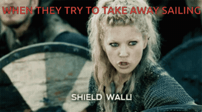 Woman Saying When They Try To Take Away Sailing Shield Walli GIF