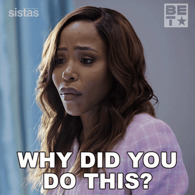 Woman Saying Why Did You Do This GIF