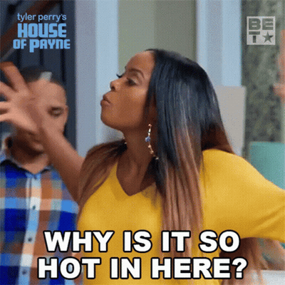 Woman Saying Why Is It So Hot In Here GIF
