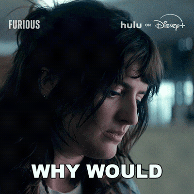 Woman Saying Why Would In Front Of Disney Logo GIF