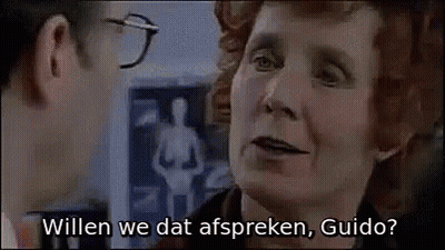 Woman Saying Willen We Dat Afspreken Guido To Man GIF