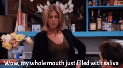 Woman Saying Wow With Saliva GIF