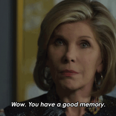 Woman Saying Wow You Have A Good Memory GIF