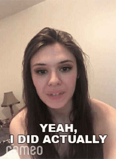 Woman Saying Yeah I Did Actually GIF