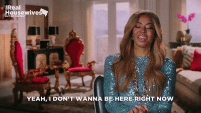 Woman Saying Yeah I Don't Wanna Be Here Right Now GIF