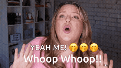 Woman Saying Yeah Me Whoop Whoop GIF