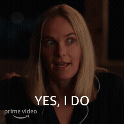 Woman Saying Yes I Do Prime Video Logo GIF