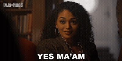 Woman Saying Yes Ma'am Scene