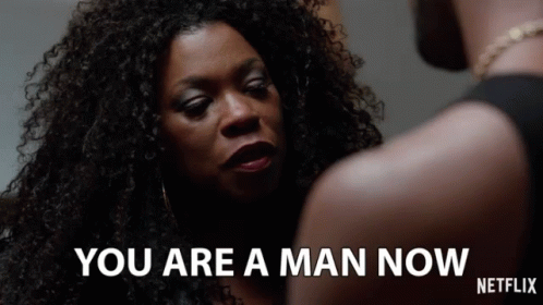 Woman Saying You Are A Man Now GIF