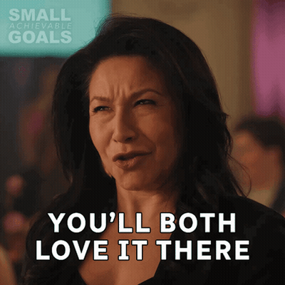 Woman Saying You Both Love It There GIF