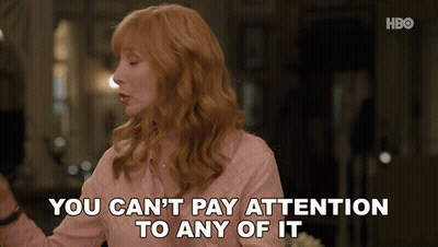 Woman Saying You Can't Pay Attention To Any Of It GIF