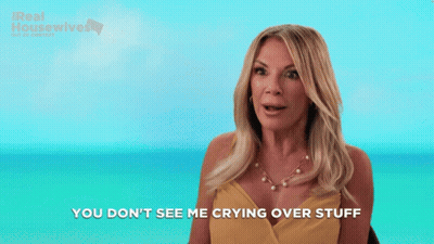 Woman Saying You Don't See Me Crying GIF