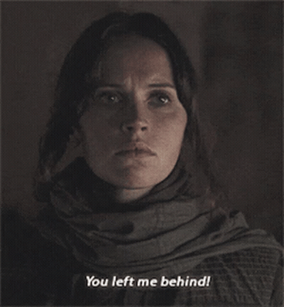 Woman Saying You Left Me Behind In Dark Room GIF