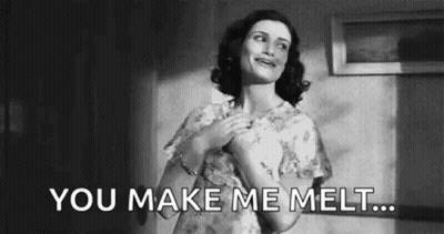 Woman Saying You Make Me Melt Hands On Chest GIF