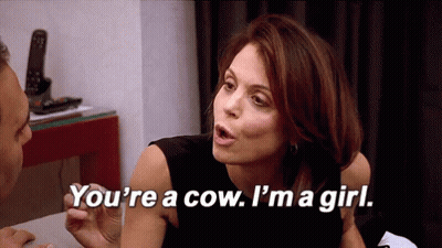 Woman Saying You're A Cow I'm A Girl GIF