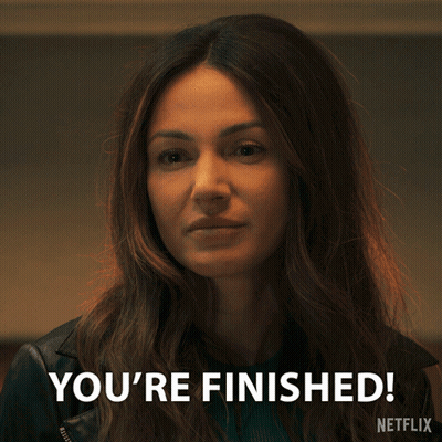 Woman Saying You're Finished in Netflix Ad