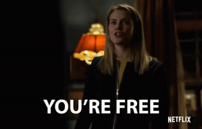 Woman Saying You're Free Netflix Ad GIF
