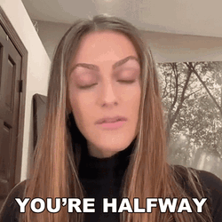 Woman Saying You're Half Way There GIF