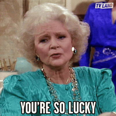 Woman Saying You're So Lucky GIF