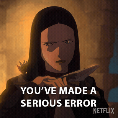 Woman Saying You've Made A Serious Error GIF