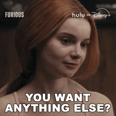 Woman Saying You Want Anything Else In Disney Ad GIF