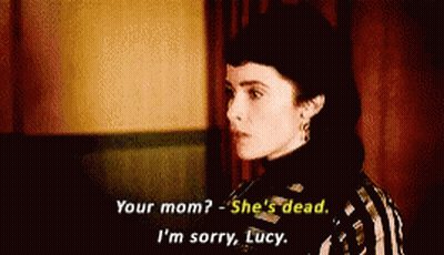 Woman Saying Your Mom She's Dead I'm Sorry Lucy GIF